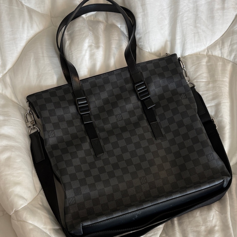 Inspired Checkered Black Tote Bag